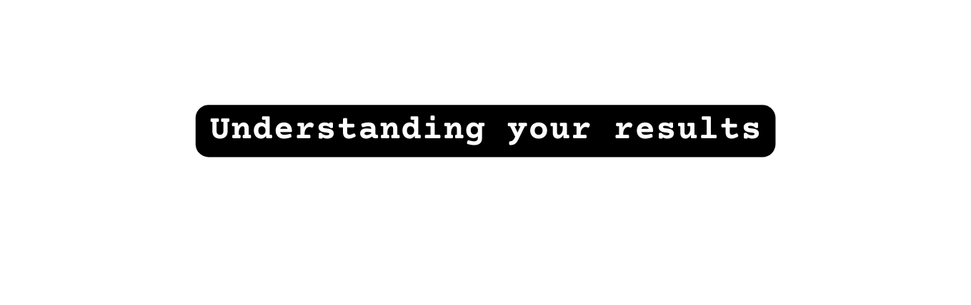 Understanding your results