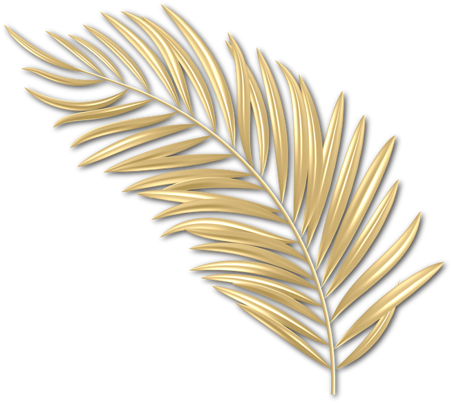 Gold Tropical Leaf